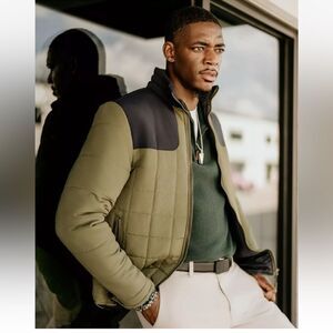 Nomad Men's Josiah Quilted Padded Jacket XL Blue Olive Green Hunting Outdoors